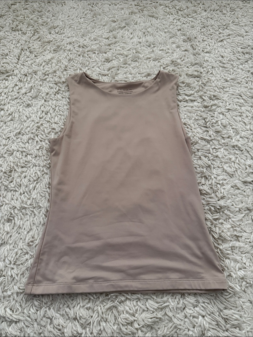 Tahari Taupe Stretch Tank Top